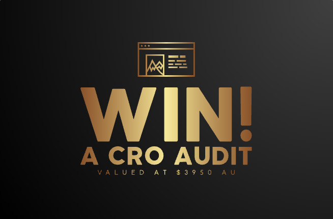logo to win a CRO audit black on gold